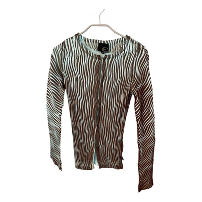 Pre-owned Just Cavalli Blouse In Turquoise
