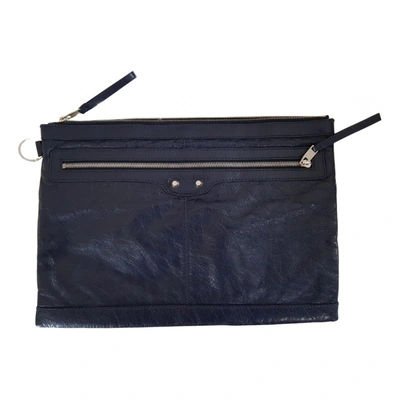 Pre-owned Balenciaga Leather Small Bag In Navy