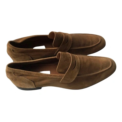 Pre-owned L'autre Chose Flats In Camel