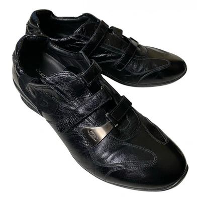 Pre-owned Carlo Pazolini Leather Low Trainers In Black