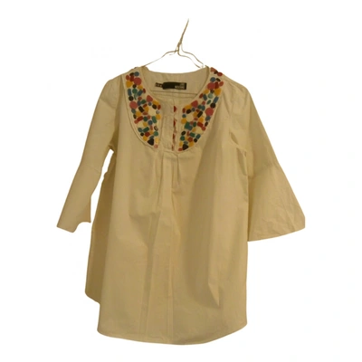 Pre-owned Moschino Love Tunic In White