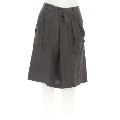 Pre-owned Comptoir Des Cotonniers Linen Skirt In Brown