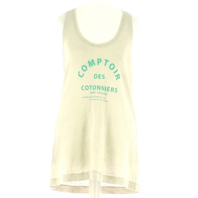 Pre-owned Comptoir Des Cotonniers Linen T-shirt In Beige