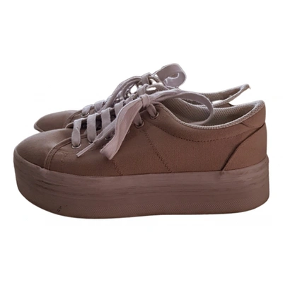 Pre-owned Jeffrey Campbell Cloth Trainers In Beige