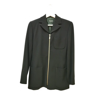 Pre-owned Sand Wool Blazer In Black