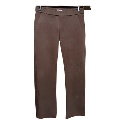 Pre-owned Max & Co Wool Straight Pants In Brown
