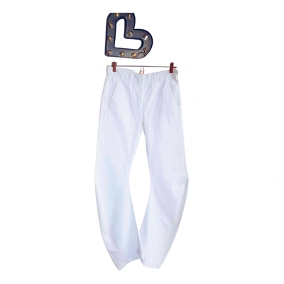Pre-owned Viktor & Rolf Trousers In White