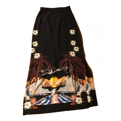 Pre-owned Etro Silk Maxi Skirt In Multicolour