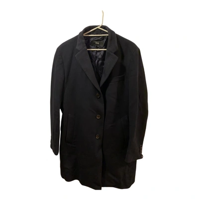 Pre-owned Hugo Boss Cashmere Peacoat In Navy
