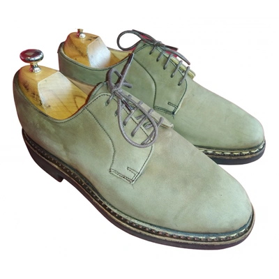 Pre-owned Paraboot Leather Lace Ups In Khaki