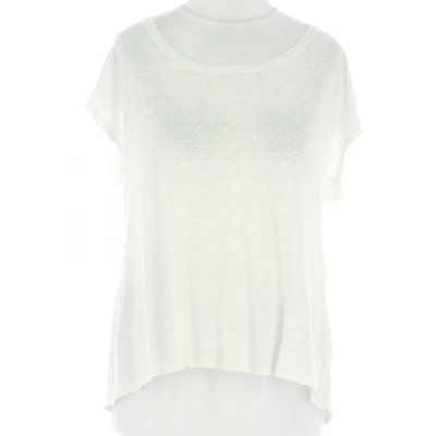 Pre-owned Ikks Linen T-shirt In White