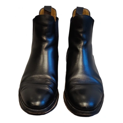 Pre-owned John Spencer Leather Boots In Black