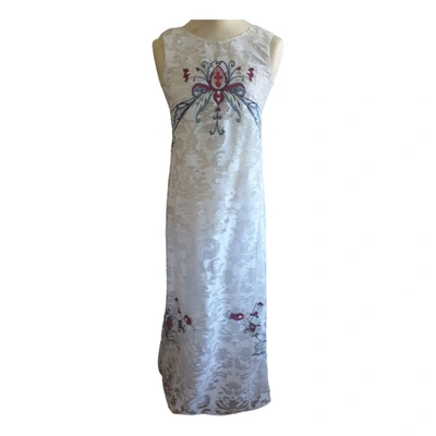 Pre-owned Dondup Maxi Dress In White