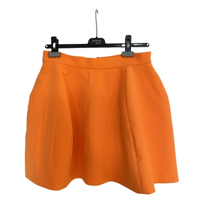 Pre-owned Aqaq Mini Skirt In Orange