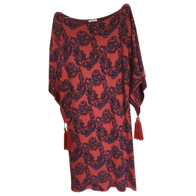 Pre-owned Beayukmui Wool Mid-length Dress In Red