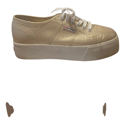 Pre-owned Superga Cloth Low Trainers In Gold