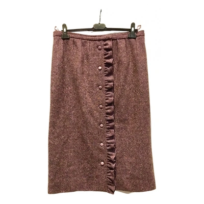 Pre-owned Nina Ricci Wool Mid-length Skirt In Purple