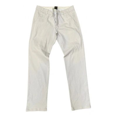 Pre-owned Dondup Trousers In White