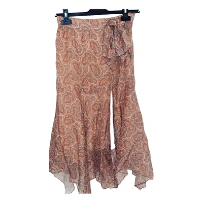 Pre-owned The Kooples Maxi Skirt In Pink