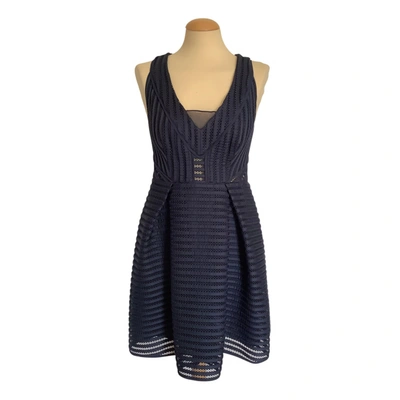 Pre-owned Zac Posen Mini Dress In Blue