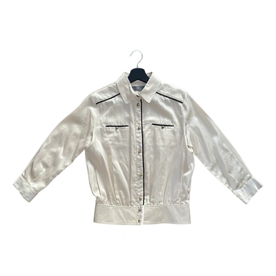 Pre-owned Mcq By Alexander Mcqueen Silk Blouse In White