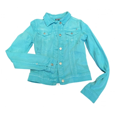 Pre-owned Tommy Hilfiger Jacket In Turquoise