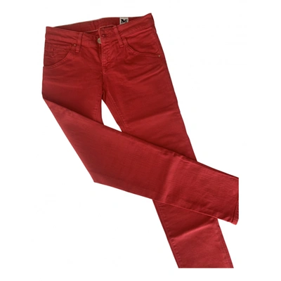 Pre-owned M Missoni Slim Jeans In Red
