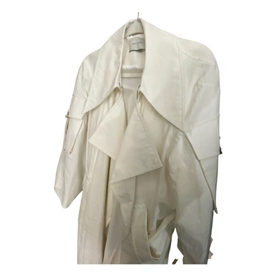 Pre-owned Low Classic Coat In White