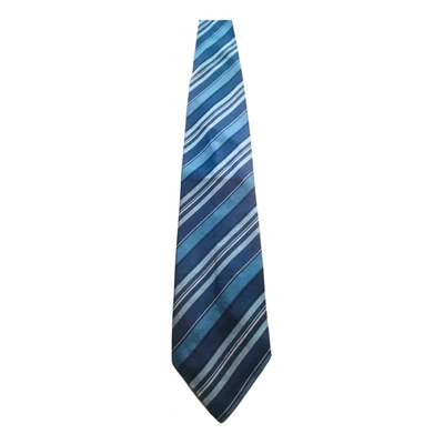 Pre-owned Hugo Boss Silk Tie In Blue