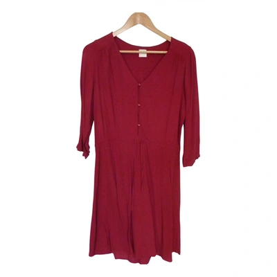 Pre-owned Des Petits Hauts Mid-length Dress In Red
