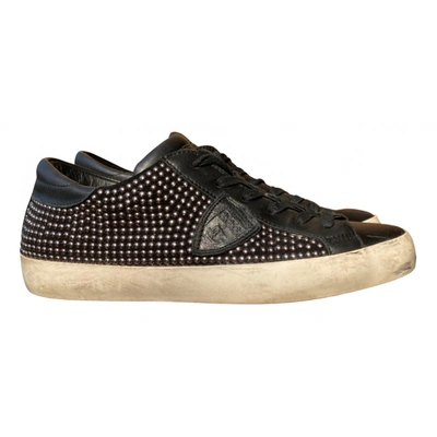 Pre-owned Philippe Model Leather Trainers In Black