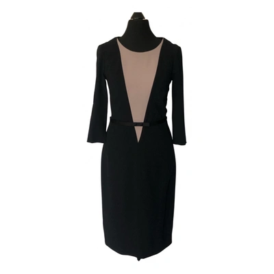 Pre-owned Paule Ka Mid-length Dress In Black