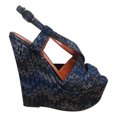 Pre-owned Missoni Cloth Sandal In Blue