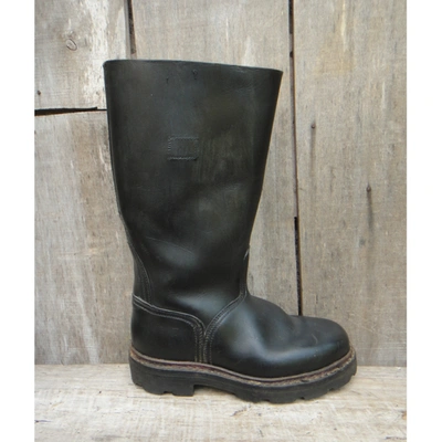 Pre-owned Paraboot Leather Boots In Black