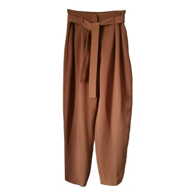 Pre-owned Pinko Carot Pants In Brown