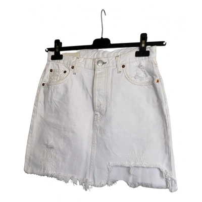 Pre-owned Haikure Mini Skirt In White
