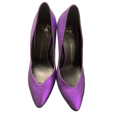 Pre-owned Giuseppe Zanotti Glitter Heels In Purple