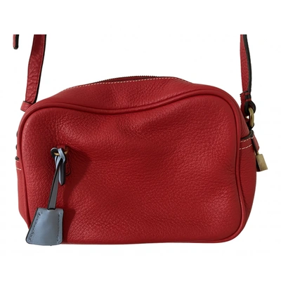 Pre-owned Jcrew Leather Crossbody Bag In Red