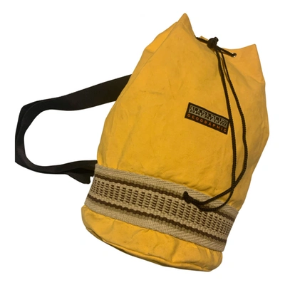 Pre-owned Napapijri Cloth Backpack In Yellow