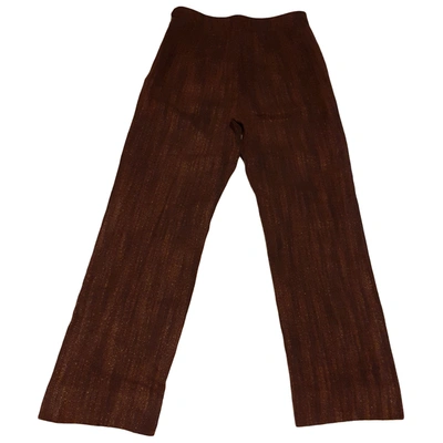 Pre-owned Georges Rech Wool Large Pants In Camel