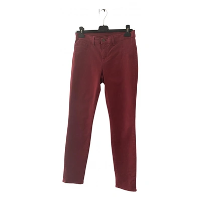 Pre-owned J Brand Slim Pants In Red