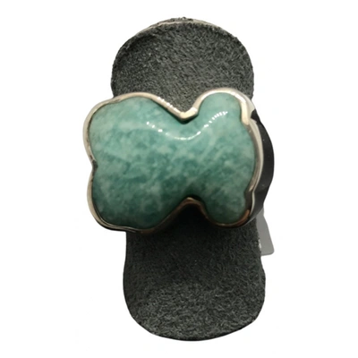 Pre-owned Tous Silver Ring In Turquoise