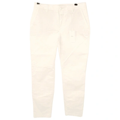 Pre-owned Closed Trousers In White