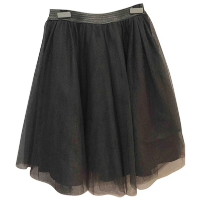 Pre-owned Massimo Dutti Mid-length Skirt In Anthracite