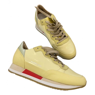 Pre-owned Philippe Model Leather Trainers In Yellow