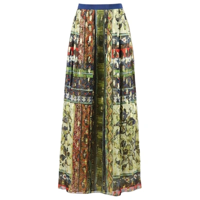 Pre-owned Alberta Ferretti Silk Maxi Skirt In Multicolour