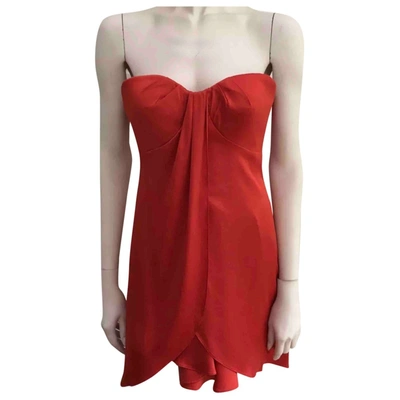 Pre-owned Jasmine Di Milo Silk Mini Dress In Red