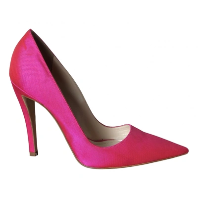 Pre-owned Dior Cloth Heels In Pink