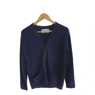 Pre-owned Ballantyne Cashmere Cardigan In Navy
