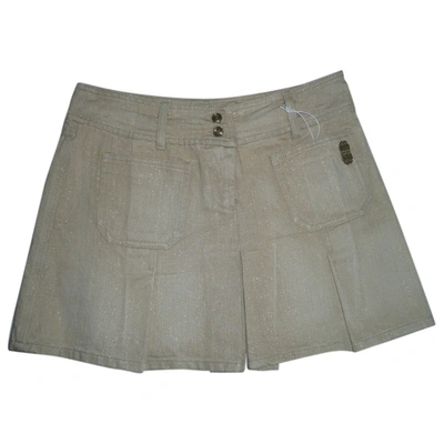 Pre-owned Galliano Mini Skirt In Gold